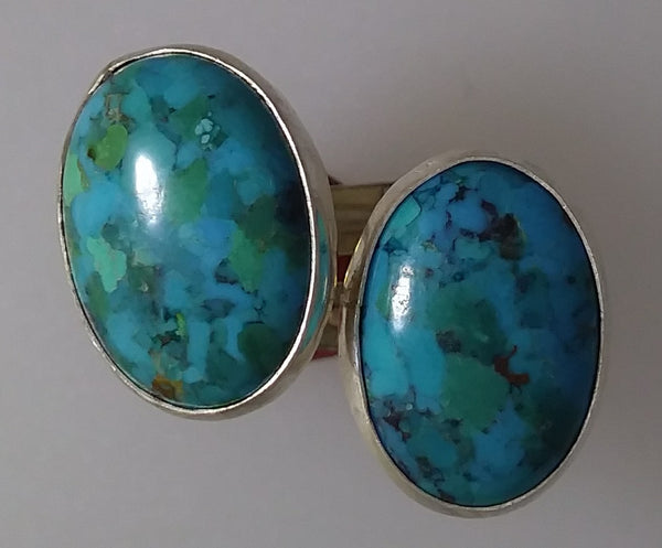 Oval Genuine Stone Cuff Links