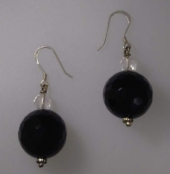 Faceted Onyx & Crystal