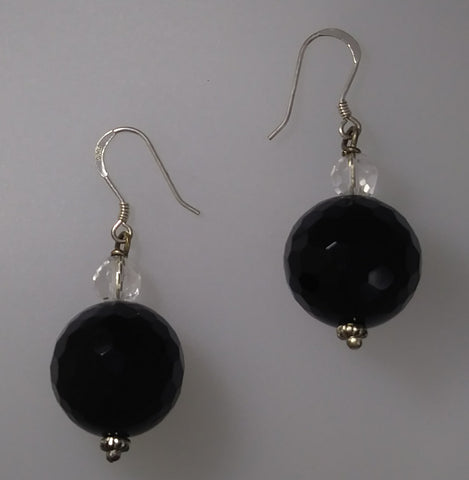 Faceted Onyx & Crystal