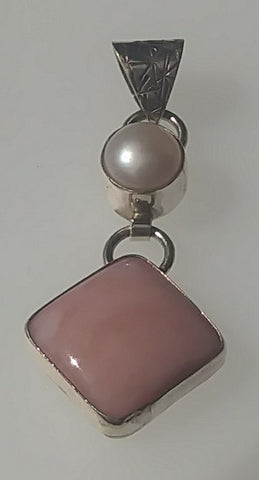 Fresh Water Pearl & Peruvian Pink Opal